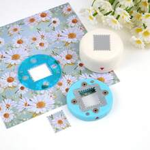 1 Inch Circle/Square/Heart/Bracket Magnetic Punch, Anywhere Punch, Everywhere Punch, Window Punch, Frame Punch, For Paper Crafting Scrapbooking Cards Arts - Rectangular Postage Stamp - View 3