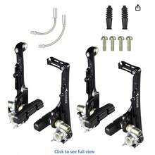 Bike V Brake Set Aluminum Alloy 124.5mm Long Arm Front Rear Linear Pull Calipers 55mm Brake Pads For MTB City Folding Bicycle - Apricot - View 10