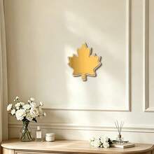 1pc Pumpkin Wooden Frame Acrylic Mirror Wall Sticker, Gold & Silver Dual-Color Self-Adhesive Halloween Decorative Mirror Decal, Suitable For Home Bathroom Bedroom Wall Decor - 1PC - View 10