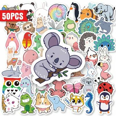 50pcs Forest Animal Mixed Decorative Stickers, Featuring Soft And Cute Animal Theme, Lively And Charming Designs With Rich And Complete Pattern Elements. Simple And Fresh Mori Style, Easy To Apply And Quick To Use. Besides Being Used As Reward Stickers, They Are Also Suitable For Planner DIY, Handmade Crafts, Water Bottles, Notebooks, Storage Jars, Desktop Accessories, And More. Healing Forest Animal Patterns Add Unique Aesthetic To Ordinary Items And Unlock Various Decorative Ways.