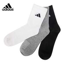 Kaos Kaki Olahraga Adidas Unisex SPW CREW 3PP Setengah Betis Hitam Putih Abu-abu Kombinasi Tiga Warna Klasik 3 Pasang JC9272 - Hitam/Putih/Abu-abu Muda [JC9272] - View 2