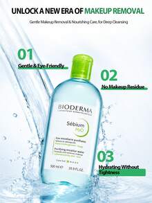 Bioderma 500ml Micellar Cleansing Water, 2 Options Available, Gentle & Soothing For Sensitive Skin / Oil Control & Purifying For Oily And Combination Skin, Daily Facial, Eye And Lip Home Skincare - Green Micellar Water 500ml - View 7