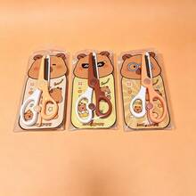 1pc Children's Straight Scissors, Kids Stationery Scissors With Plastic Handle, Tip, Right-Handed, For Classroom, School And Home Use - Multi-color S - View 9