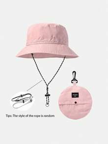 1pc Waterproof Outdoor Foldable Packable Thin Bucket Hat, Unisex Sun Protection Fishing Cap,Beach,Travel - A - View 14