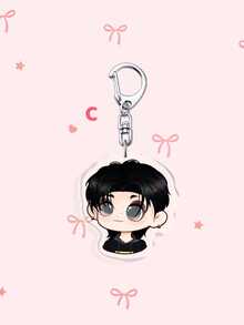 1pc/8pcs Acrylic Keychain,Cute Q Version Chibi Member Cartoon Key Ring,Bag Charm,Halloween Holiday Gift For Fans - Multicolor - View 4