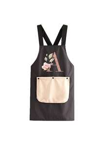 Kitchen Apron Featuring A Detachable Hand Towel, A Design With Letter And Floral Patterns, And Dual Pockets; Durable And Easy To Clean, Making It Ideal For Baking, Cooking, And Use In Both Homes And Restaurants. - Multicolor - View 17