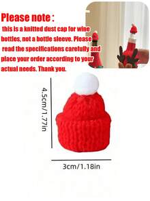 Santa Claus & Snowman Knitted Wine Bottle & Glass Cover Set, Christmas Wine Bottle Decoration Set, Christmas Home Kitchen Dinner New Year Decor - View 15