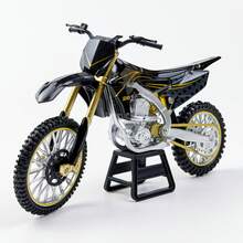 Black Off-Road Motorcycle Model, Die-Cast Alloy Metal Motorcycle Model, Suitable For Desktop Decor, Collection And Holiday Gift - Black - View 6