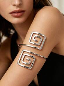 Juego de 6 piezas de brazaletes cuadrados geométricos personalizados, pulseras versátiles ajustables con diseño de estrella de mar, para fiestas, vacaciones y uso diario - 6PC-2 - Ver 4