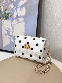1PC Polka Dot Mini Crossbody Bag, Casual Minimalist Elegant Design, Adjustable Shoulder Strap, Suitable For Daily Outings And Travel, Can Easily Hold Daily Essentials, Fits Various Styles And Occasions - Multicolor - View 14