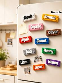 Customizable Colorful Fridge Magnets, Customizable Text, Suitable For Valentine's Day, Birthday, Anniversary, Mother's Day, Housewarming Gift, Initial Name Anniversary Gift, Exquisite And Romantic, Home Decor Choice - Multicolor - View 5