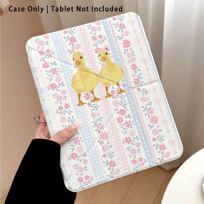 Striped, Little Duck And Other Pattern Painted Effect Tablet Protective Case With Stand, Suitable For Honor 8/9/10/X8/X8A/X9/X8Pro/X9Pro And Other Models/ MatePad SE 11 Inch/MatePad 11 Inch/11.5 Inch, MatePad Pro/, Apple 10th/11th Generation 2025 (A16), Galaxy Tab A7/A9 And Other Popular Models