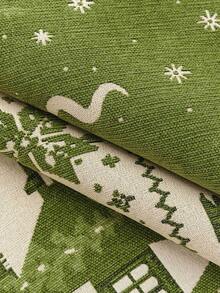1PC Green Christmas Decorative Chenille Sofa Cushion, Anti‑Slip All‑Season Sofa Protector Cover, Machine Washable For Living Room Bedroom Home Decoration - Green - View 10