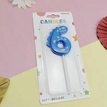 HIBIRTH 1pc Creative Blue Dinosaur Number Birthday Candle Cake Decoration Cute Dinosaur Shaped Birthday Indoor Cake Candle Baking Party Plug-In - View 12