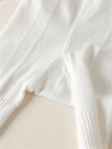 قطعة واحدة من السراويل الضيقة البيضاء النقية الجميلة للأنشطة الخارجية للبنات الصغيرات، مناسبة لفصل الشتاء - أبيض - مشاهدة 4