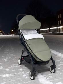 1pc Universal Thickened Windproof Waterproof Warm Winter Footmuff, Anti-Kick Foot Cover Suitable For Multiple Baby Strollers - Multicolor - View 9