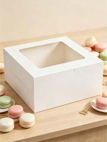 5 Pieces Or 10 Pieces Square Bread Boxes With Windows, Suitable For , Pastries, Chocolates, Cookies, Parties, Birthday Parties, Weddings, And Christmas. - View 7