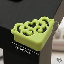 4pcs Decorative Corner Guards, Soft Silicone Table Corner Protectors, Anti-Collision Safety Caps, Elegant Hollow Design, Suitable For Tables, Cabinets, Desks, Nightstands Furniture Edge Protection, Home And Office - Multicolor - View 6