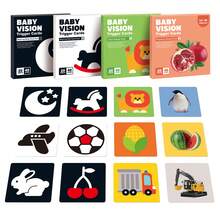 1 Box 20 Sheets 40 Pattern High Contrast Baby Cards, Newborn Visual Stimulation Black And White Cards, Infant Flash Cards, Baby Learning Cards, 0-36 Months - Visual Stimulation Cards - View 2