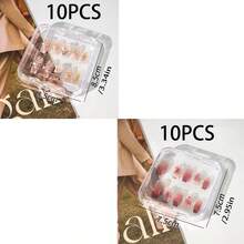 5pcs/10pcs/16pcs Creative Nail Art Storage Box, Transparent Acrylic Dust-Proof Packaging, Suitable For Finished Nail Art Styles, Dedicated Nail Art Sticker Storage Display Box, Transparent Jewelry Storage Box, Small Card Storage Box - Transparent - View 10