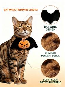 Dasi Kupu-Kupu Boneka Hewan Peliharaan Halloween, Boneka Bordir Indah dengan Desain Sayap Kelelawar, Dasi yang Dapat Diatur, Aksesori Hewan Peliharaan - Aksesori Kostum Foto Pesta Liburan Universal untuk Kucing & Anjing - Hadiah Hewan Peliharaan yang Sempurna - Hitam - View 6