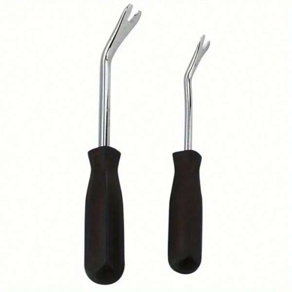 1Set Durable Steel Screwdriver Crowbar With Non Slip Black Handles For Car Dashboard Removal Panel Repair Tool
