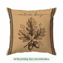 4 piezas/1 pieza Funda de almohada con patrón de ilustración de boceto de calabaza de cosecha de otoño vintage sin relleno, funda de almohada impresa por un solo lado, adecuada para sala de estar, dormitorio, decoración del hogar, funda de almohada para todas las estaciones - Multicolor 07 - Ver 11