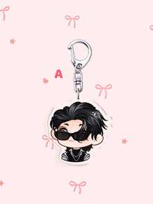 1pc/8pcs Acrylic Keychain,Cute Q Version Chibi Member Cartoon Key Ring,Bag Charm,Halloween Holiday Gift For Fans - Multicolor - View 17