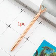 10pcs Artificial Crystal Rhinestone Pens, Bridal Party Pens, Shiny Metal Ballpoint Pens, Cute Pretty Wedding Pens, Suitable For Bridal Party, Party, Office, School Back To School Season - Gold - View 7