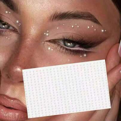 2mm Pearl Face Rhinestone Stickers, Hair Accessories, Eyebrow Stickers, Diamond Stickers