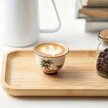 1/2/4/6pcs Ceramic Tea Cups, Beige Handmade Painted Coconut Tree & Camel Pattern Tea Cups, Arabic Tea Cups, Coffee Cups, Water Cups, Suitable For Home Tea Drinking, Water Drinking, Family Gatherings And Friends Parties, Also A Great Gift - Multicolor - View 7