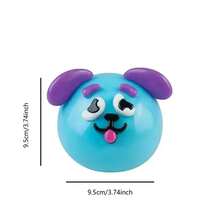 1pc DIY Face Soft Toy, Curious Dog Face Design, Soft Material, Perfect For Stress Relief And Entertainment, Ideal For Holidays, Birthday Gifts, Halloween, Thanksgiving, Christmas, Labor Day, Back To School, Party Gifts, Squishy, Crunchy Squish, Crunchy Butter Squish, Squeeze, Slushy Ball, Squishy Stress Toy, Dumpling Squish, Toys For Adults Women, Army, School Supplies - Multicolor - View 8