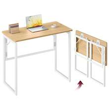 VASAGLE Folding Table, Folding Desk, Rounded Edges, 80 X 40 Cm - A - View 1