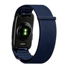 Nylon Loop Hook And Loop Band Compatible With CIRQA Smart Band Screenless Wristband - Navy Blue - View 3
