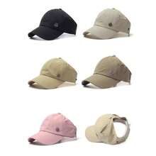 Women's Ponytail Baseball Cap, Quick-Drying Breathable Sun Protection Hat, Adjustable Hollow Top Brim Cap, Lightweight Outdoor Sports UV Protection Ponytail Hat, Suitable For Running And Travel - A - View 1