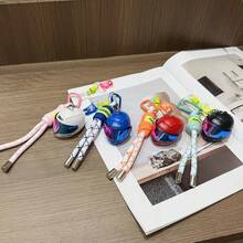 Creative Colorful Motorcycle Helmet Keychain Couple Style Bag Charm Relaxing Motorcycle Helmet Phone Lanyard Car Key Chain Gift - Multicolor - View 2