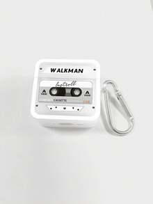 1件復古Walkman卡帶圖案藍牙耳機保護殼，復古卡式錄音機印花設計，附銀色耳機殼掛鉤，全包防摔透明軟殼，適合情人節、復活節、母親節、感恩節、聖誕節、新年、生日、返校季送禮；相容耳機1/2/3/4/Pro/Pro2/Pro3/Pro4，Ins復古數位配件，送給她的禮物，送給他的禮物 - 彩色 - 查看 15