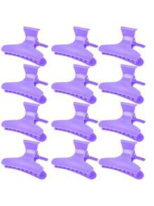 6pcs Professional Salon Hair Clips Matte Colorful Butterfly Clips, Suitable For Styling, Sectioning And Dyeing - Multicolor - View 10