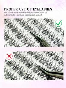 Asiteo 384 Gugusan Bulu Mata Palsu, Tampilan Alami, Ekstensi Bulu Mata DIY, Cocok untuk Penggunaan Sehari-hari, Alat Rias Jepang dan Korea, Gugusan Bulu Mata Lembut & Unik dengan Gaya C-Curl Tersegmentasi, Bulu Mata Palsu Individual - C - View 6