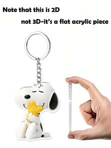 Snoopy Cute Sitting Posture Cartoon Embrace Small Yellow Partner Acrylic Key Chain, Metal Ring Chain Bag Hanging Pendant, Suitable For Backpacks, Handbags, Car Keys - Multicolor - View 11
