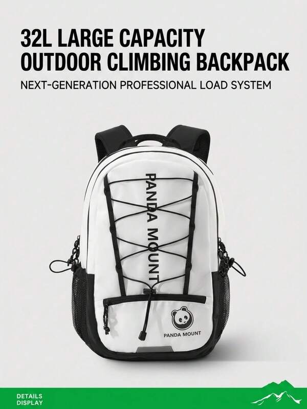 XIONGMAO 32L Large Capacity Backpack, Lightweight Outdoor Daypack For Hiking, Travel & Daily Commute