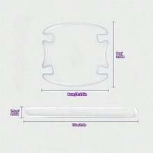 8pcs Car Door Handle Bowl Anti-Scratch Protective Stickers, Universal Invisible Car Stickers, Car Handle Anti-Collision Protective Strips - Anti-collision Strip - View 5