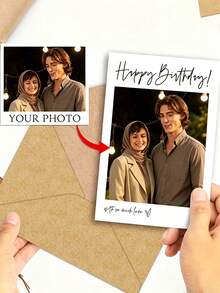 Customized Photo Cards With Envelopes, Customized Birthday Cards With Photos And Envelopes, Personalized Photo Greeting Cards With Envelopes, Wedding Cards With Envelopes, Personalized Christmas Postcards, Customized Cards For Occasions Like Love, Birthday, Remembrance, Anniversary - Multicolor - View 5