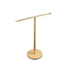 2pcs/1pc Gold Towel Rack, T-Shaped Stainless Steel Towel Holder With Non-Slip Base, Bathroom Towel Rack, Waterproof Vertical Towel Bar, Suitable For Vanity, Kitchen, Hotel, Bathroom - Gold - View 8