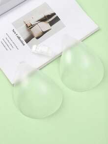 1pc Teardrop Lift-Up Gather Silicone Bra With Detachable Clear Straps, Seamless Invisible Bra For Backless Dresses And Halter Tops - Clear - View 8