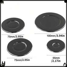 4pcs Black Gas Stove Burner Caps, Home Gas Stove Accessories, Durable Wear-Resistant Easy To Clean Kitchen Cookware Parts - View 6