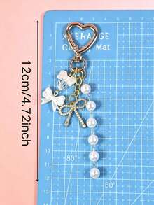 Cute Valentine's Day Heart-Shaped Keychain - Fashion Style Flower Pendant With Lobster Clasp, Gold Metal Ring Accessory, Romantic Gift For Girlfriend, Wife, Girlfriend (Valentine's Day Gift) - Multicolor - View 5