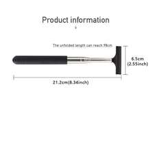 Portable Mini Telescopic Wiper Squeegee Car Rearview Mirror Glass Cleaner Water Rod Auto Cleaning Tool - Black - View 8