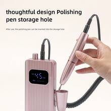 Rechargeable Nail Drill With LCD Display, Portable Electric Nail File Set With Drill Bits And Sanding Bands, Suitable For Gel/Acrylic Nails, Manicure And Pedicure - Multicolor - View 7