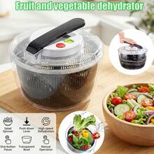 Push‑Action Salad Spinner & Colander, Multifunctional Vegetable Dryer With Drain Function, Dual‑Use Fruit Bowl, Easy Clean Kitchen Gadget For Home Kitchen Meal Prep, Practical Gift For Home Cooks & Salad Lovers - GSTSQ-5L - View 10